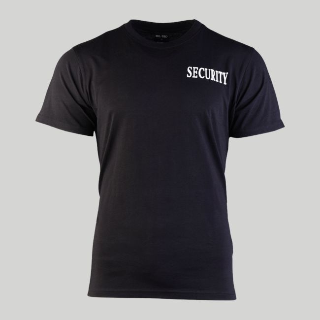 T-Shirt Security - Schwarz - Mil-Tec