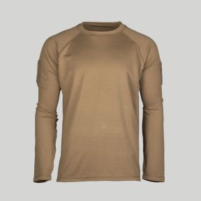 T-shirt tactique Quick Dry à manches longues - Coyote Foncé - Mil-Tec