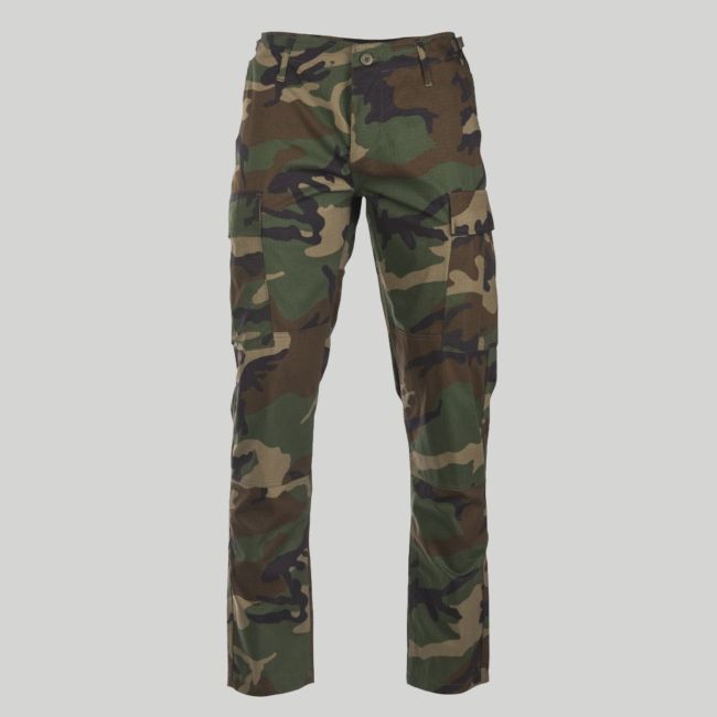 Spodnie ripstop slim BDU US - Woodland - Mil-Tec