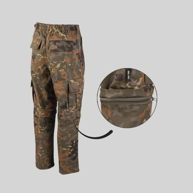 Pantalón con cremallera BDU infantil - Camo BW - Mil-Tec