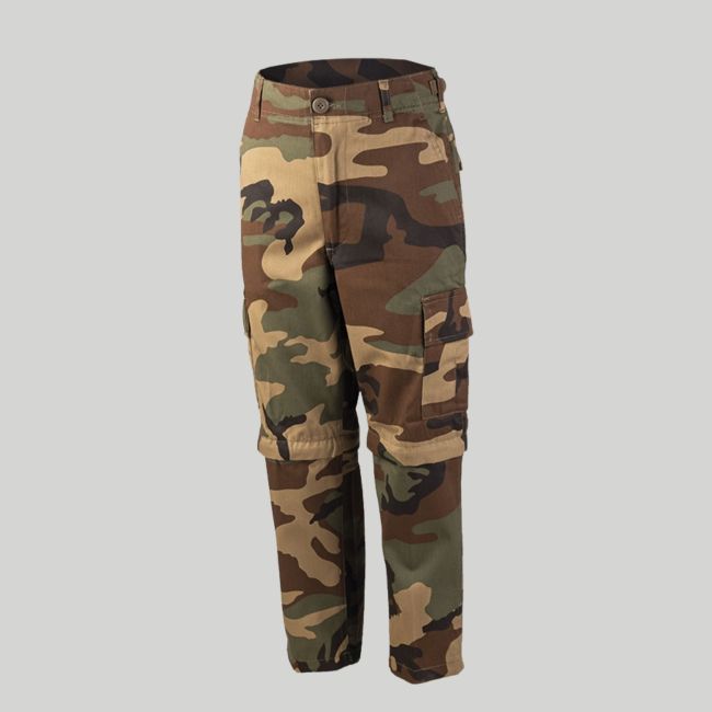 Calça com fecho de correr BDU infantil - Woodland - Mil-Tec