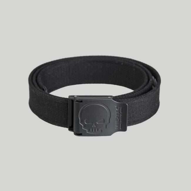 Ceinture avec boucle Skull 40mm - Noir - Mil-Tec