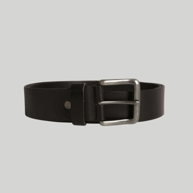 Cinturón de cuero - Negro - Mil-Tec