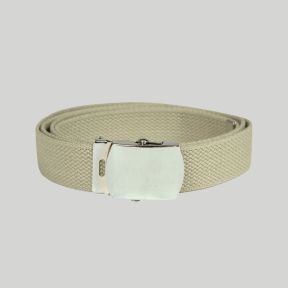 Cinto de lona US com fivela prateada - Khaki - Mil-Tec