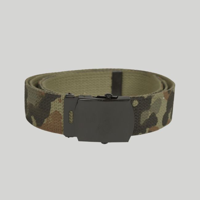 US-Stoffgürtel mit schwarzer Schnalle - Camo BW - Mil-Tec