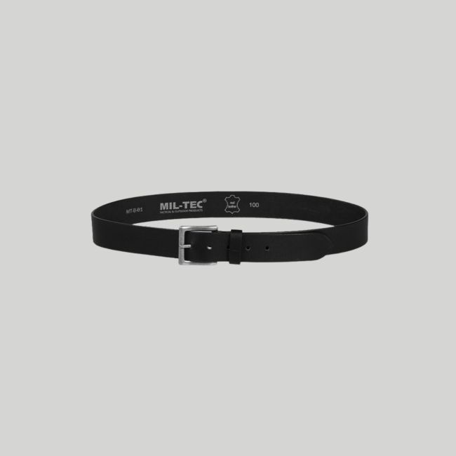Ceinture Nappa en cuir - Noir - Mil-Tec