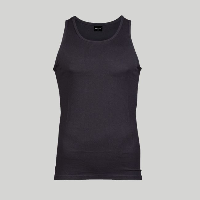 Katoenen hemd mouwloos - Zwart - Mil-Tec
