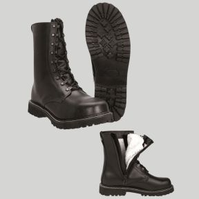 Botas Rangers 1 zip com forro em pelo sintético - Preto - Mil-Tec