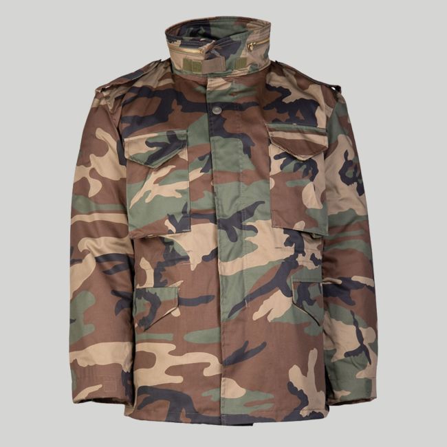 US M65 jas met voering - Woodland - Mil-Tec