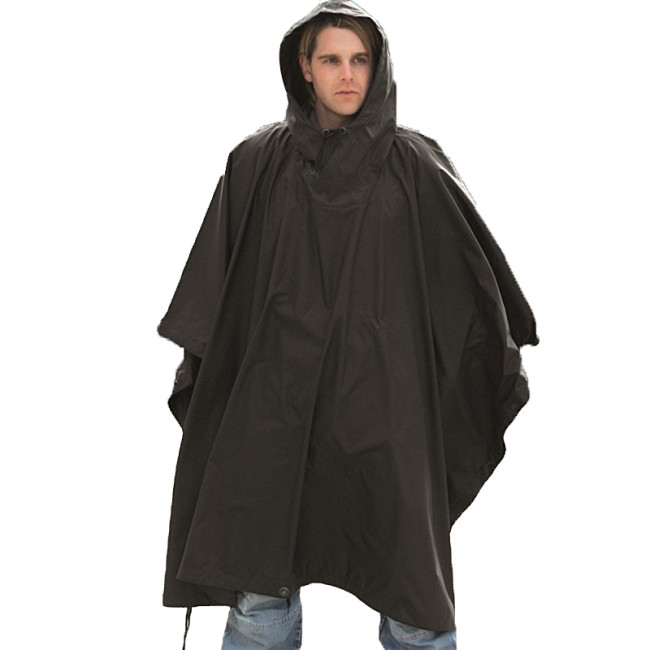 Poncho Ripstop noir - Miltec