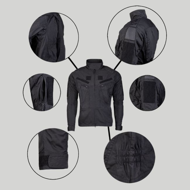 Chaqueta de combate Chimera - Negro - Mil-Tec