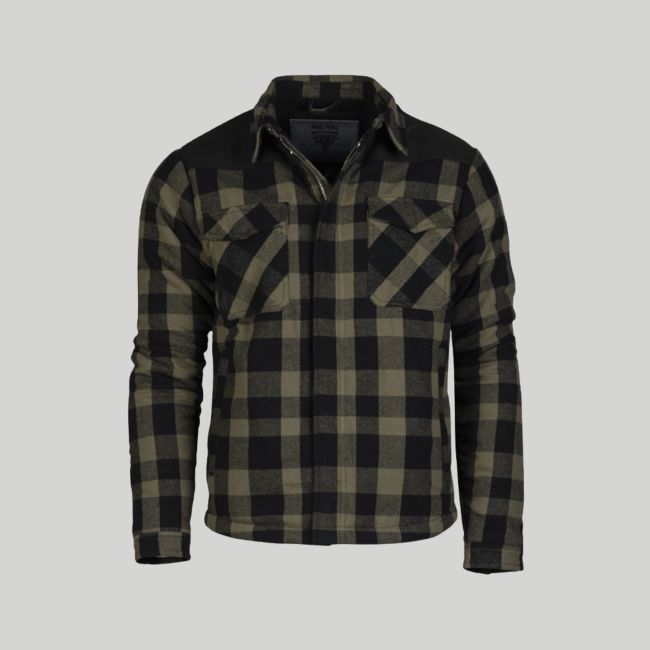 Veste de bûcheron - Noir/Vert Olive - Mil-Tec