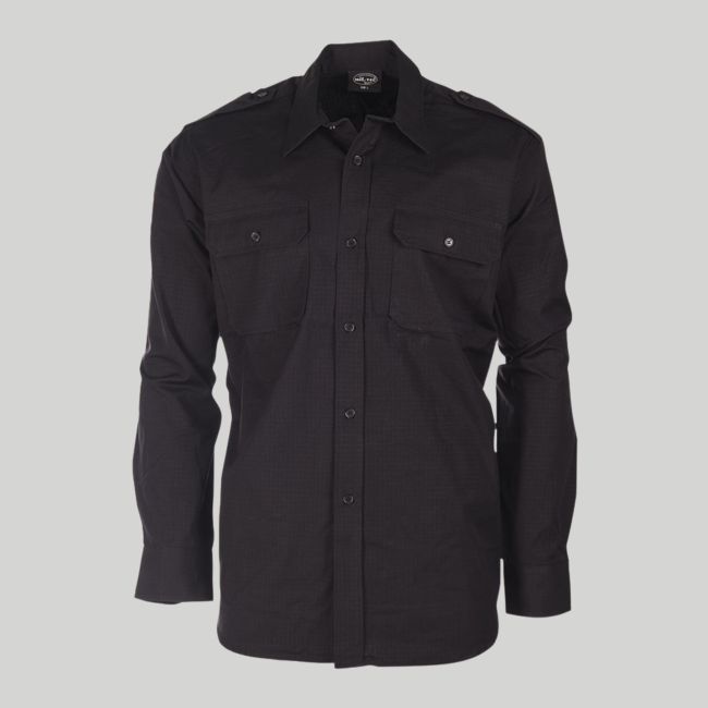 Ripstop overhemd - Zwart - Mil-Tec