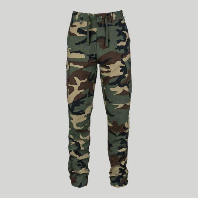 Spodnie BDU rozciągliwe z ripstop slim fit - Woodland - Fostex Garments