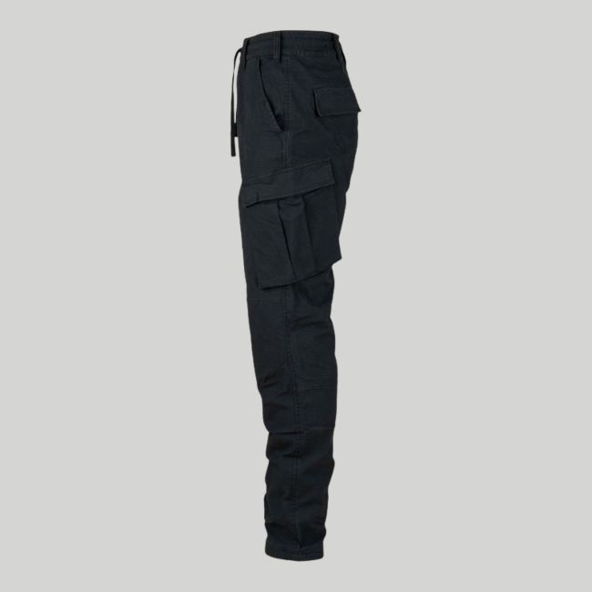 Calças BDU extensíveis em ripstop corte slim - Preto - Fostex Garments