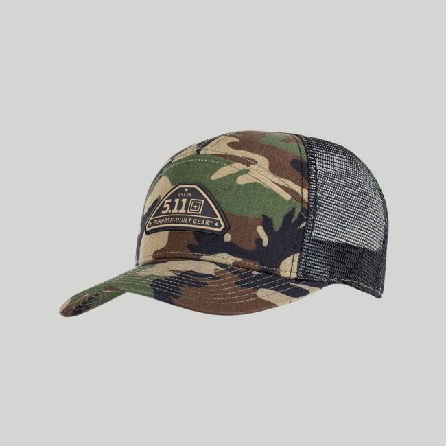 Casquette filet 7 panneaux - Woodland - 5.11 Tactical