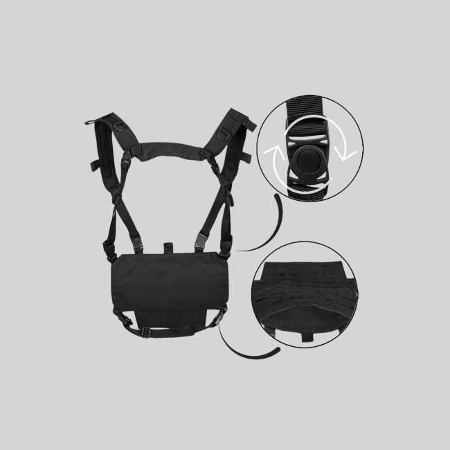 Chest-rig Laser Cut - Zwart - Mil-Tec