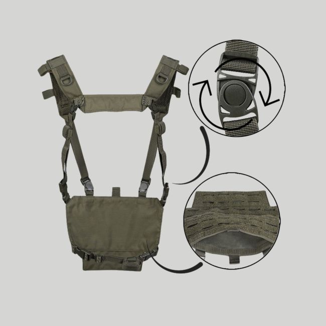 Chest-rig Laser Cut - Olijfgroen - Mil-Tec
