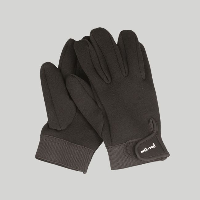 Gants courts en néoprène - Noir - Mil-Tec
