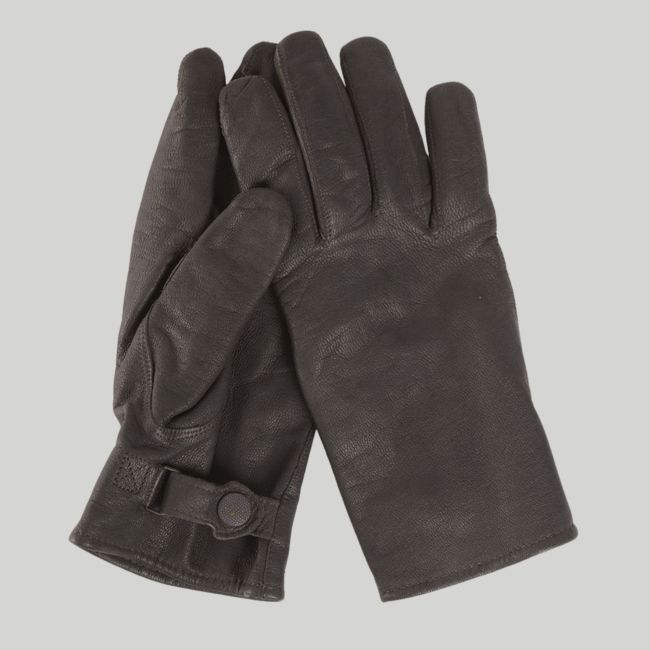 Ziegenlederhandschuhe mit Baumwolle/Polyester BW-Futter - Schwarz - Mil-Tec