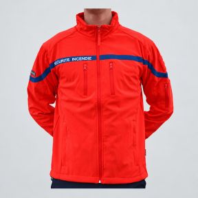 Blouson softshell Sécurité Incendie - Rouge - CityGuard