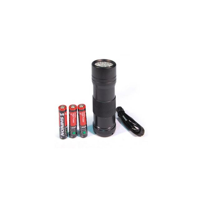 Zaklamp 12 Led (3AAA) zwart - Miltec