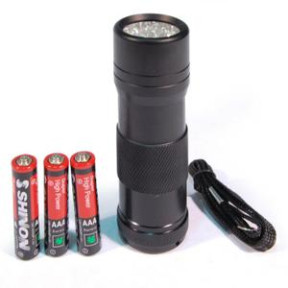 Zaklamp 12 Led (3AAA) zwart - Miltec