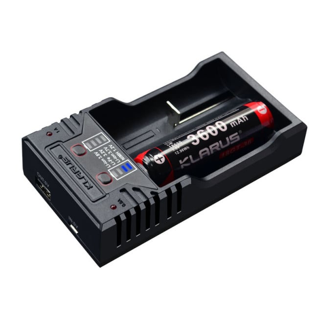Oplader voor twee oplaadbare batterijen - Klarus