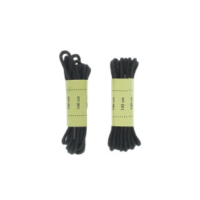Set mit 2 Paar schwarzen Baumwoll-Schnürsenkeln 140 cm - Miltec