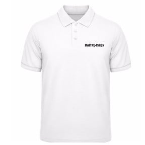 Polo MAITRE-CHIEN Blanc - Vetsecurite