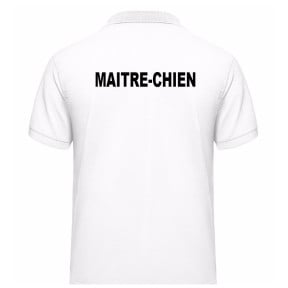 Polo MAITRE-CHIEN Blanc - Vetsecurite