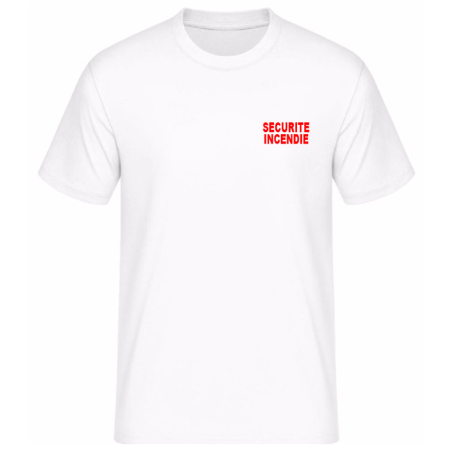 Tee-shirt SECURITE INCENDIE Blanc - Vetsecurite