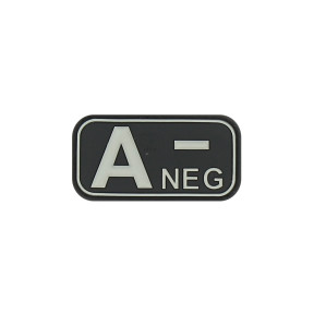 Patch groupe sanguin A- Noir - JTG