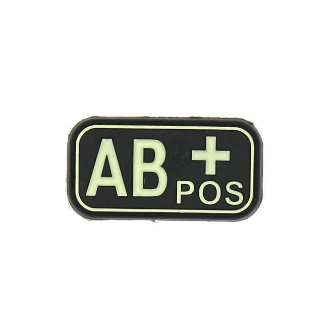 Patch groupe sanguin AB+ Photolumincescent - JTG