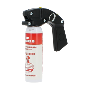 Aérosol anti-agression Gaz CS Puissance 70 avec poignée - 100ml - Le Protecteur