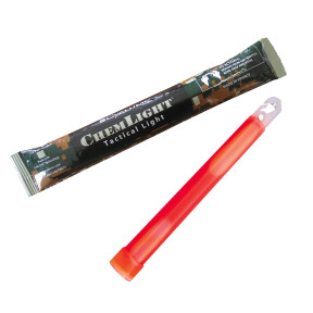 Bastão luminoso ChemLight® 15cm (12 horas) - Vermelho - Cyalume