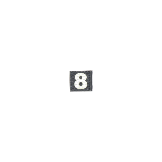 Patch velcro photoluminescent numéro 8