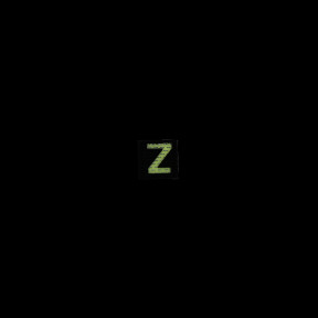 Fotoluminescente velcro patch letter Z