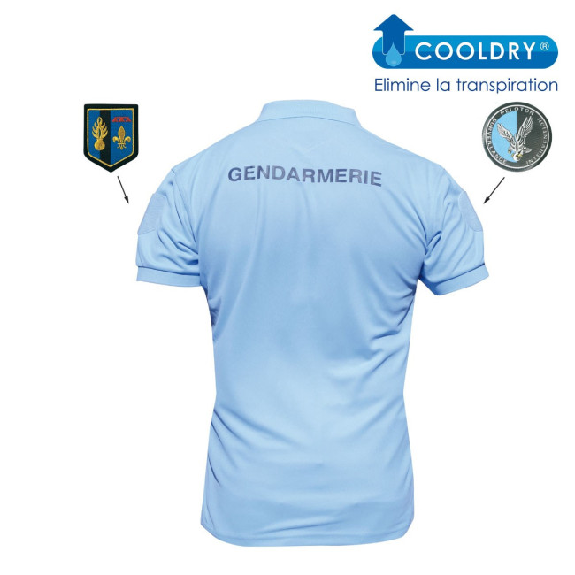 Ademende polo Gendarmerie Blauw + velcro - Patrol