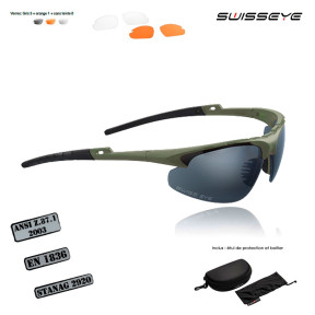 Ballistische Sonnenbrille Apache Grün OD - Swisseye