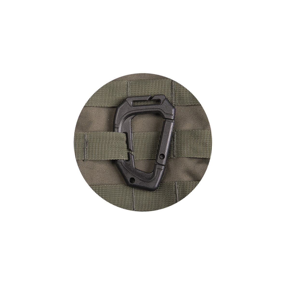 Moschettone Tattico A Rilascio Rapido Con Attacco MOLLE, Porta Chiavi Esterno, In Nylon, 20x16 Cm, Nero