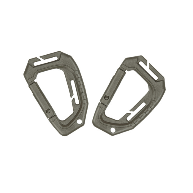 2 Mousquetons Tactique Molle Vert Olive - Miltec 2 Mousquetons Tactique Molle Vert Olive - Miltec