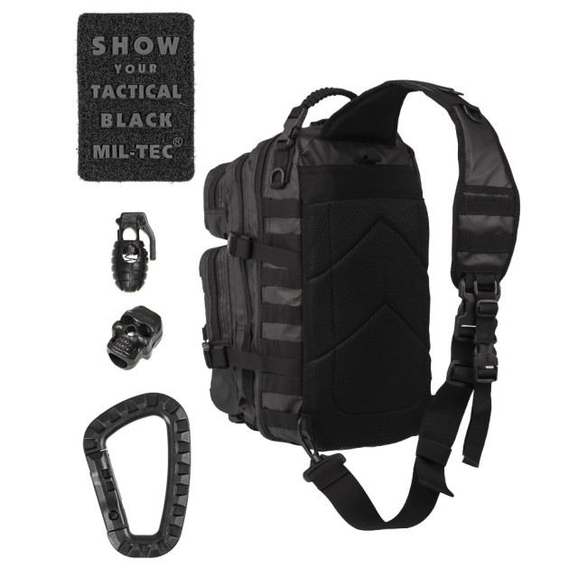 Assault One Strap Tactical 29L Zwart Tas - Miltec