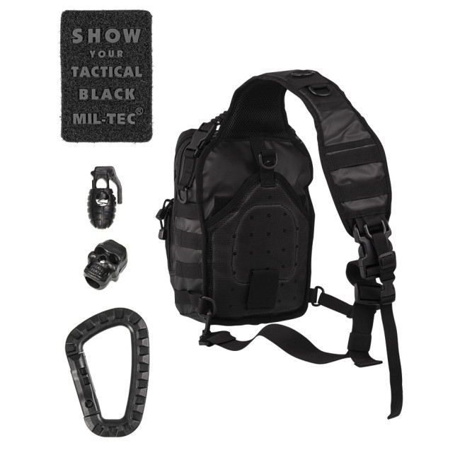 Assault One Strap Tactical 10L Zwart Schoudertas - Miltec
