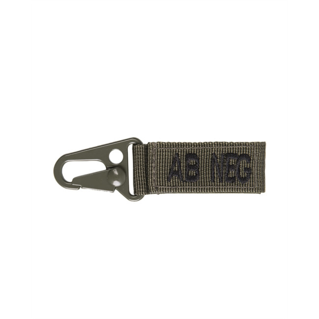 Porte clé tactique groupe sanguin AB- Vert OD - Miltec
