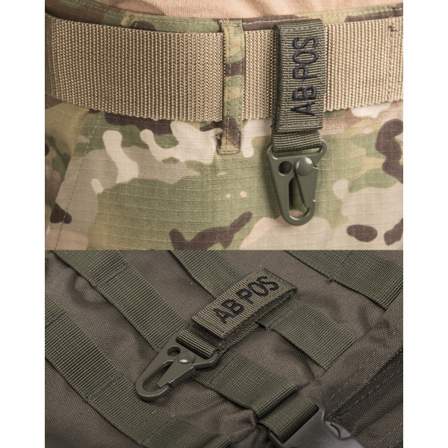 Porte clé tactique groupe sanguin AB+ Vert OD - Miltec