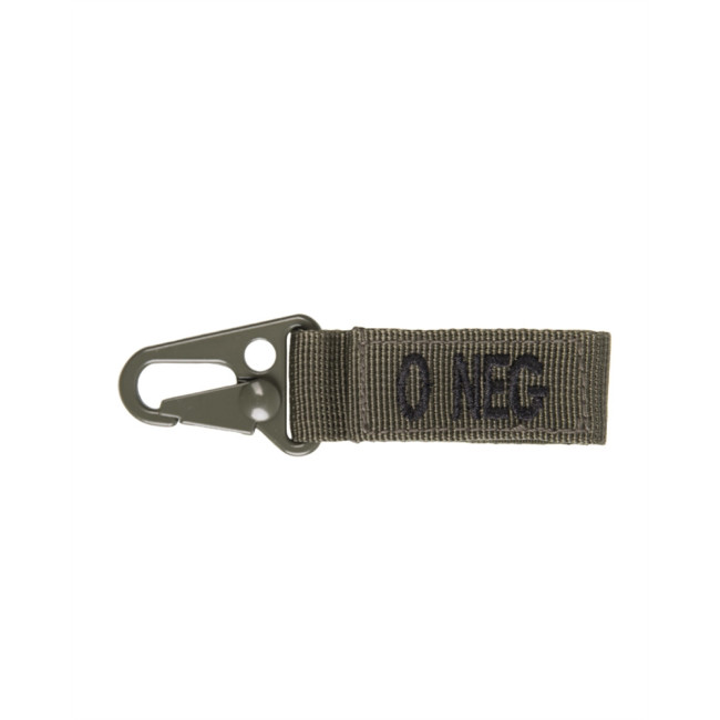Porte clé tactique groupe sanguin O- Vert OD - Miltec