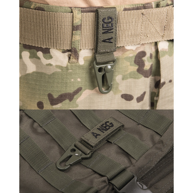 Porte clé tactique groupe sanguin A- Vert OD - Miltec