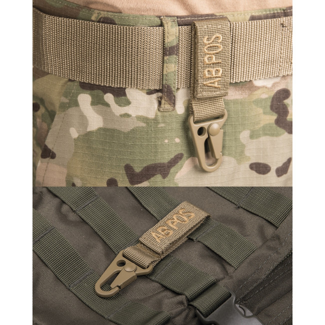 Tactische sleutelhanger bloedgroep AB+ Coyote - Miltec