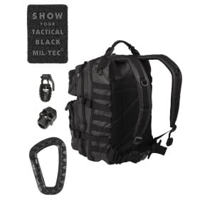 US ASSAULT PACK Tactical Black 36L Backpack Black - Miltec